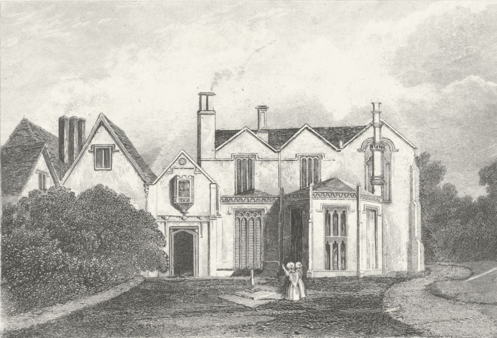 LINCS. Scrivelsby Hall. Saunders 1836 old antique vintage print picture